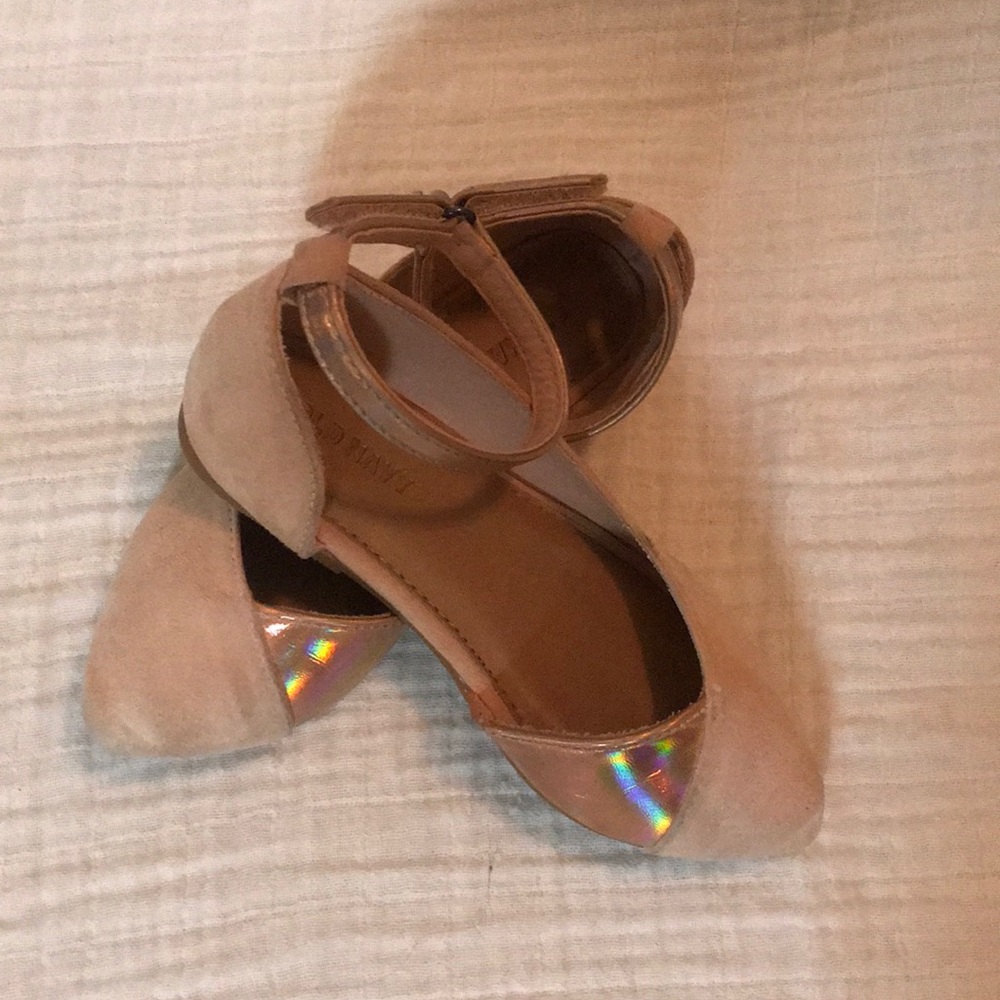 Old Navy Pink faux suede & metallic Flats, Size 9